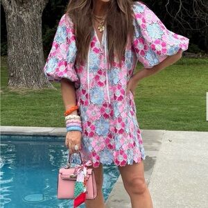 NWT Buddy Love Pink and Blue Floral Mini Dress